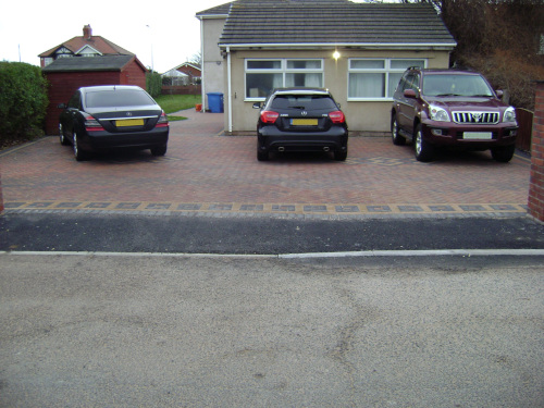 Finished job: block paving completed.